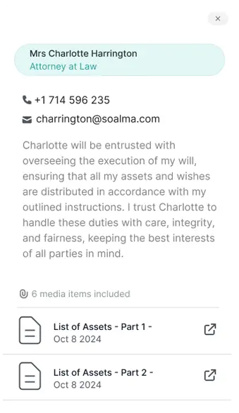 Soalma received legacies will sample